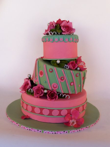 Pink And Green Wedding Cakes
 wedding monogram ideas vintage disney wedding pyrple and