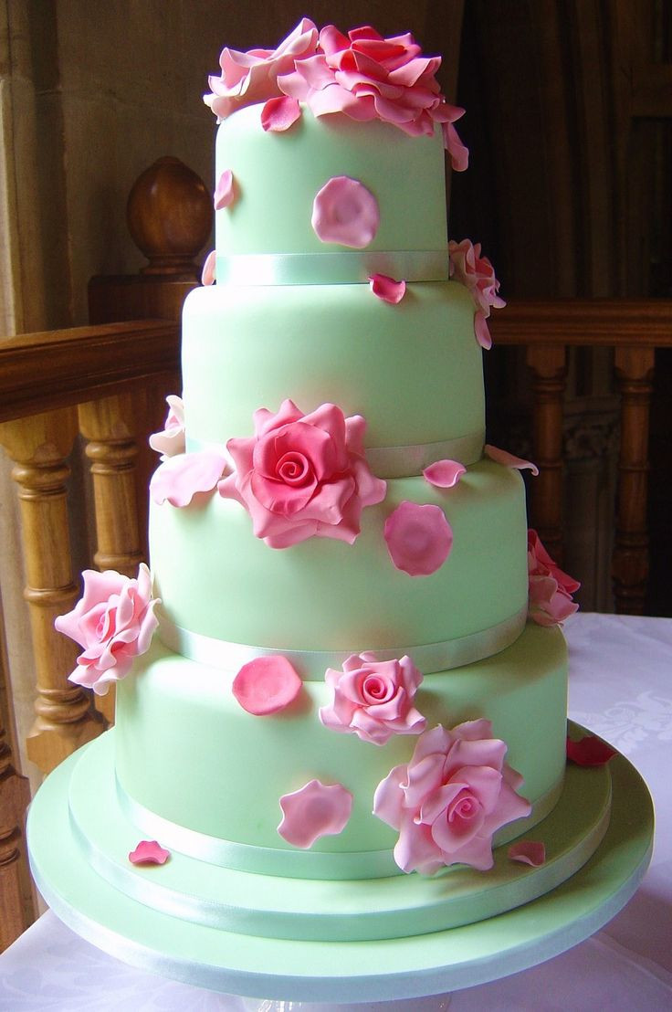 Pink And Green Wedding Cakes
 Mint Hazel by Planet Cake net cake