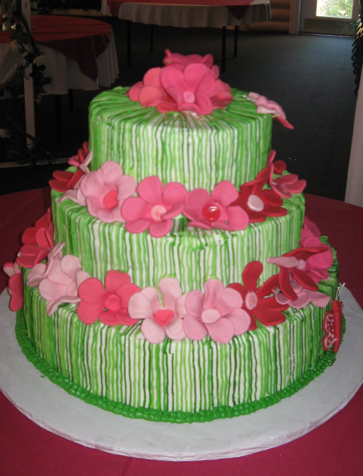 Pink And Green Wedding Cakes
 ChubbyHubbyCakes Pink and green wedding cake