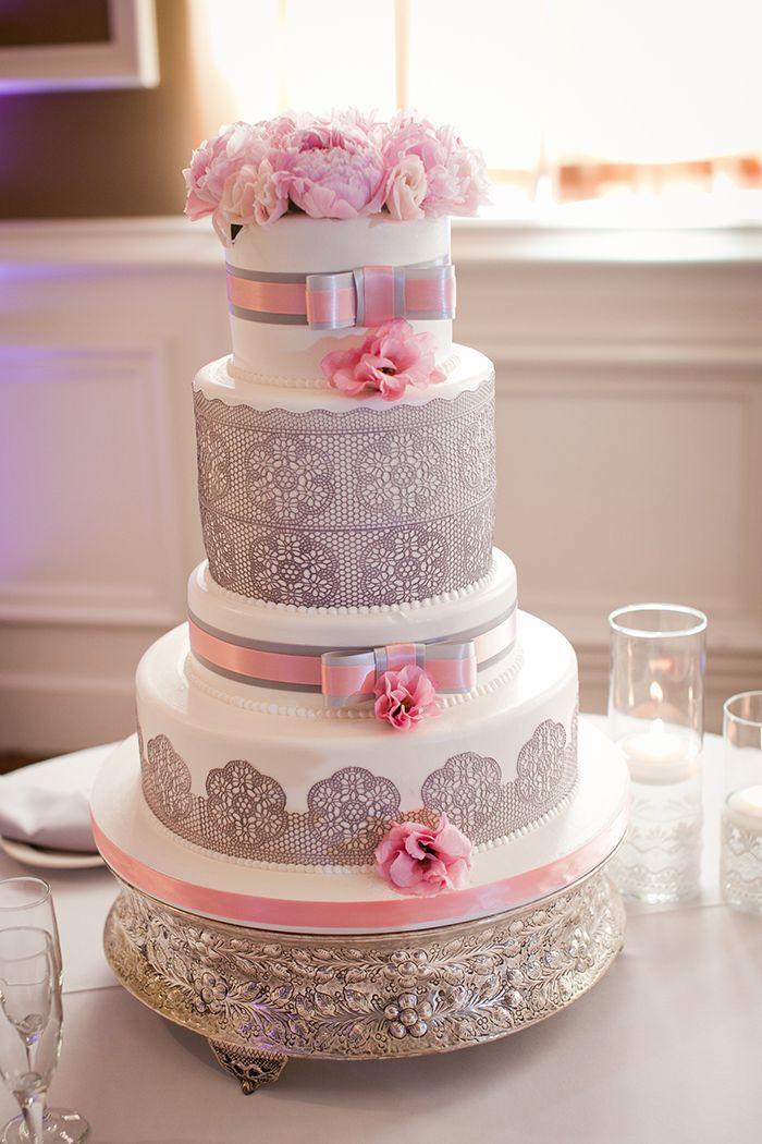 Pink And Grey Wedding Cakes
 Modern Blush Pink Gray Wedding in Long Beach