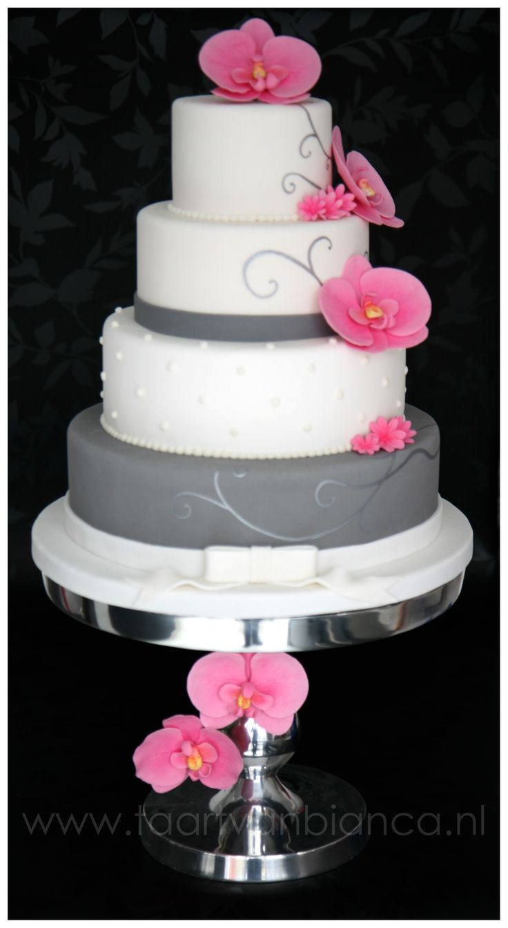 Pink And Grey Wedding Cakes
 Pink and gray wedding cakes idea in 2017