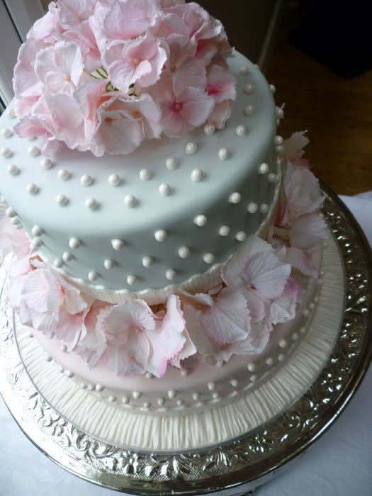 Pink And Grey Wedding Cakes
 Pink and Grey Wedding Cake Cake by Gayle Jones CakesDecor