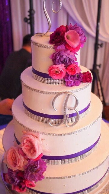 Pink And Purple Wedding Cakes
 241 best images about Purple Pink Blue Wedding on