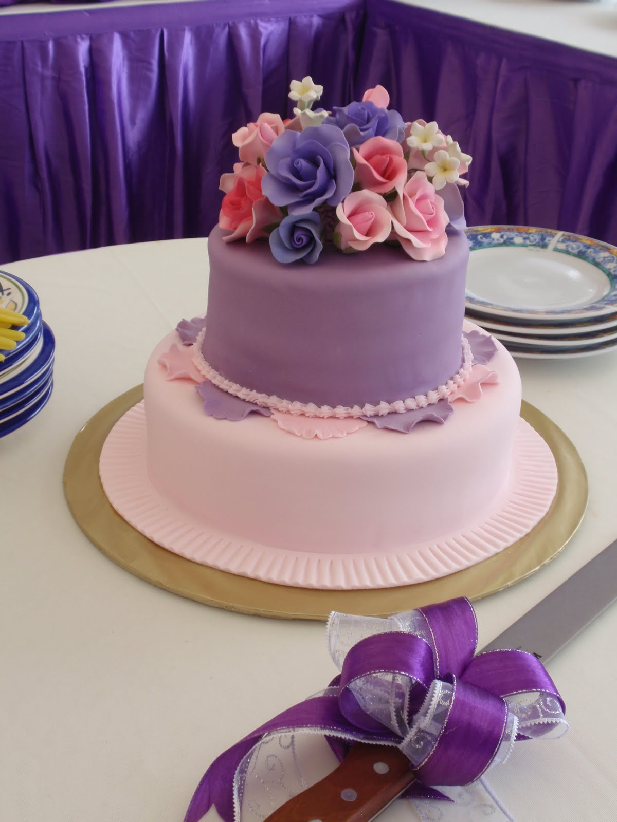 Pink And Purple Wedding Cakes
 JUZCAKES Purple Pink Wedding Cake