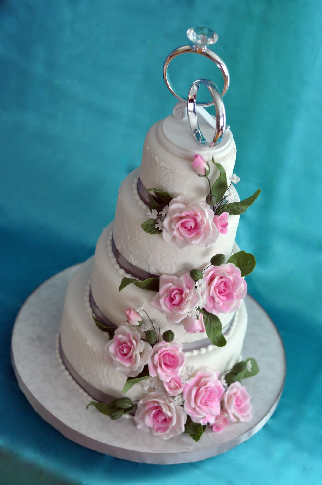 Pink And Silver Wedding Cakes
 PINK AND SILVER Wedding Cake