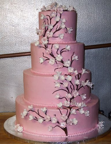 Pink And White Wedding Cake
 Pink Wedding Cakes Pink Wedding Cakes