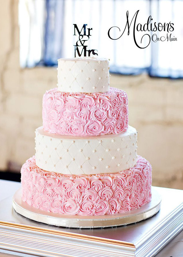 Pink and White Wedding Cake 20 Ideas for 28 Inspirational Pink Wedding Cake Ideas