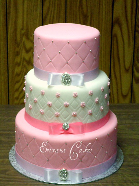 Pink And White Wedding Cake
 Gallery Erivana Cakes
