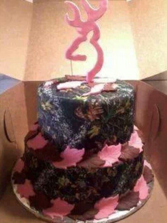 Pink Camouflage Wedding Cakes
 Browning Camo Birthday Cake Ideas