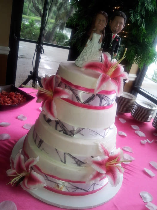 Pink Camouflage Wedding Cakes
 White Realtree Camo Wedding Cake cake by