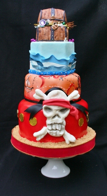 Pirate Wedding Cakes
 Custom Cakes NJ Baking Classes NJ Fondant class NJ