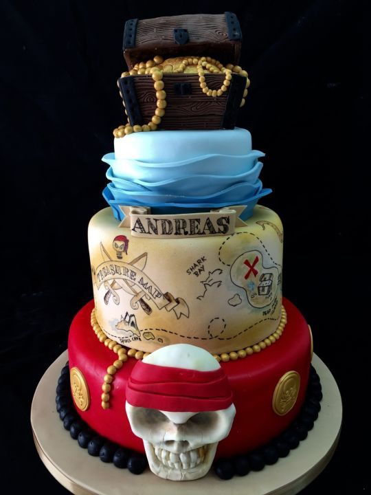 Pirate Wedding Cakes
 Treasure chest pirate theme birthday cake cake by