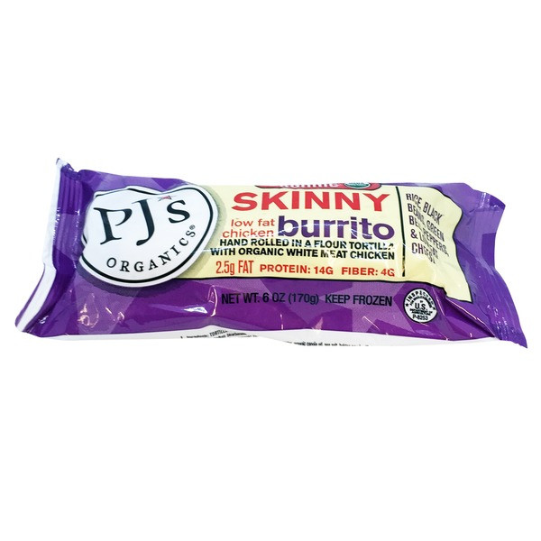 Pjs Organic Burritos
 PJ s Organics Organic White Meat Chicken Skinny Burrito