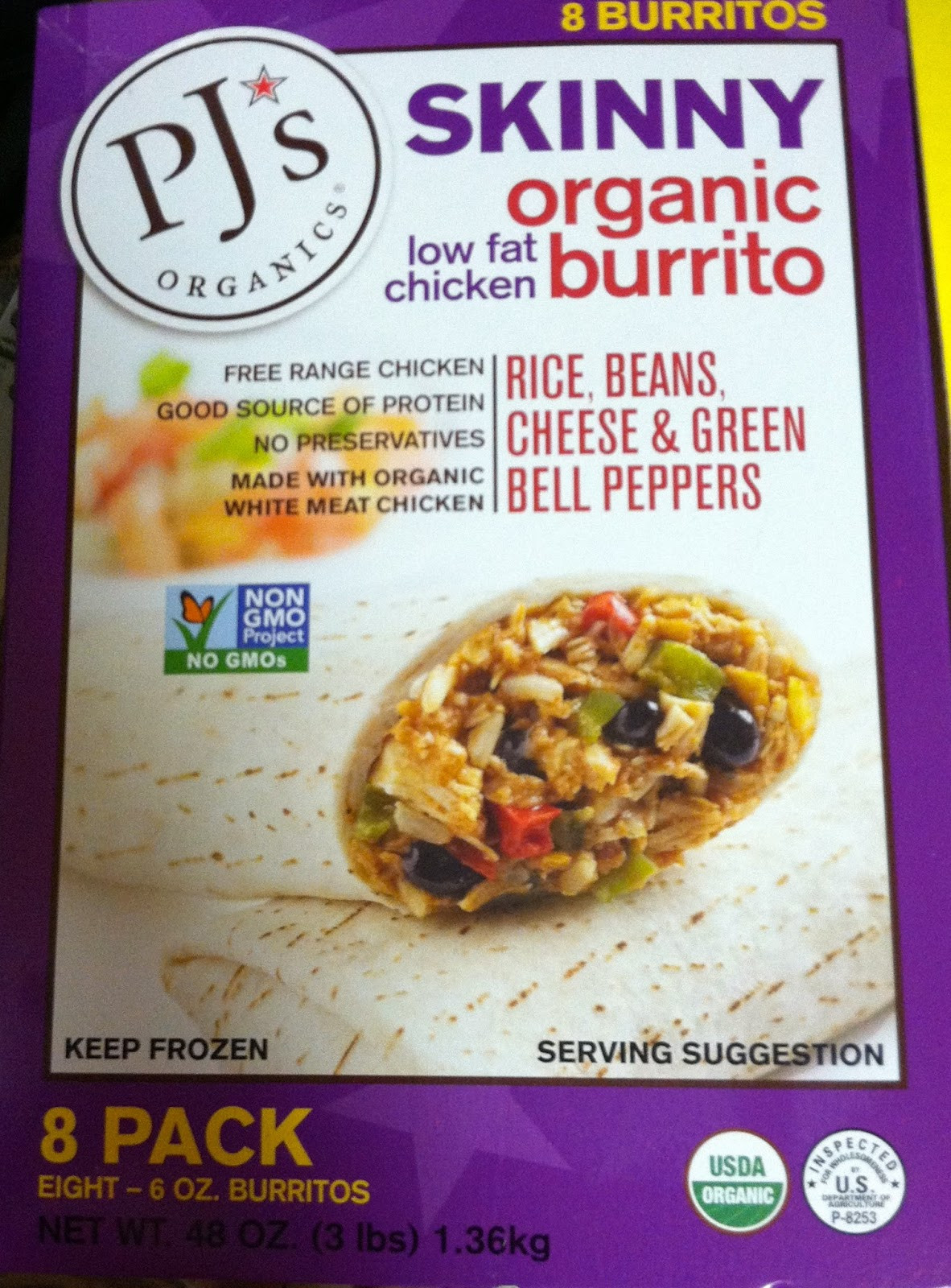 Pjs Organic Burritos
 Julia s Re mendations PJ s Skinny Organic Burrito