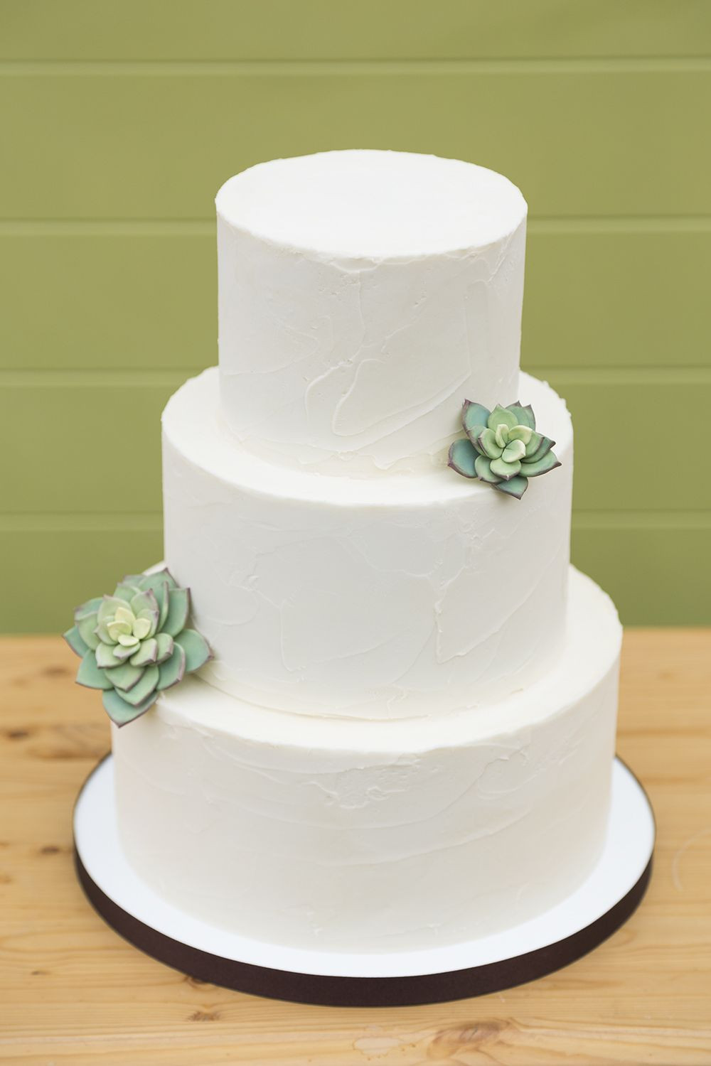 Plain Wedding Cakes
 Simple Succulent Wedding Cake Cassidy Tuttle graphy