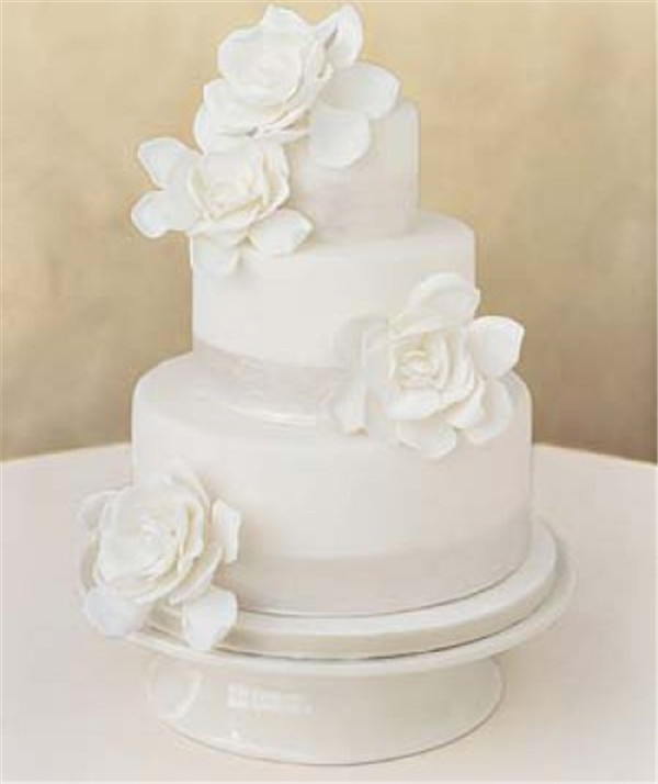 Plain White Wedding Cake
 40 Elegant and Simple White Wedding Cakes Ideas Page 4