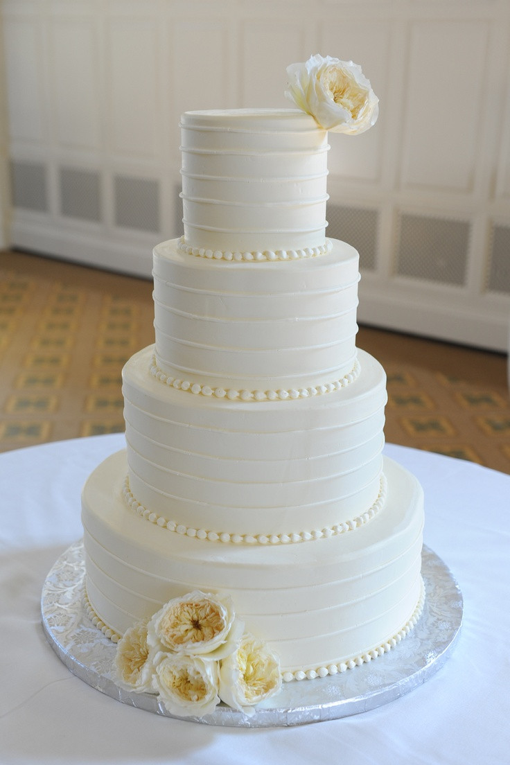 Plain White Wedding Cake
 Simple white wedding cake idea in 2017