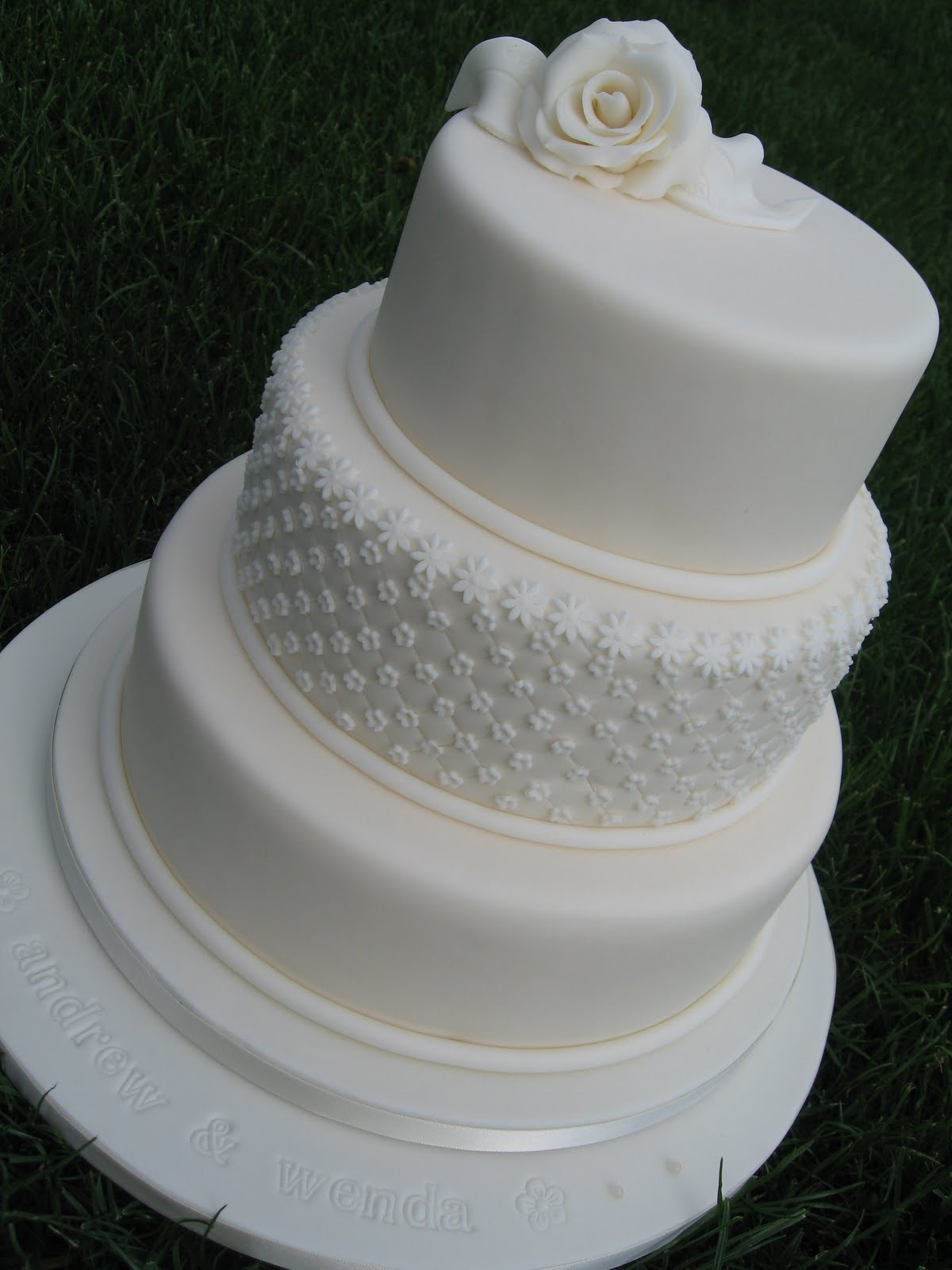 Plain White Wedding Cake
 Simply Cakes