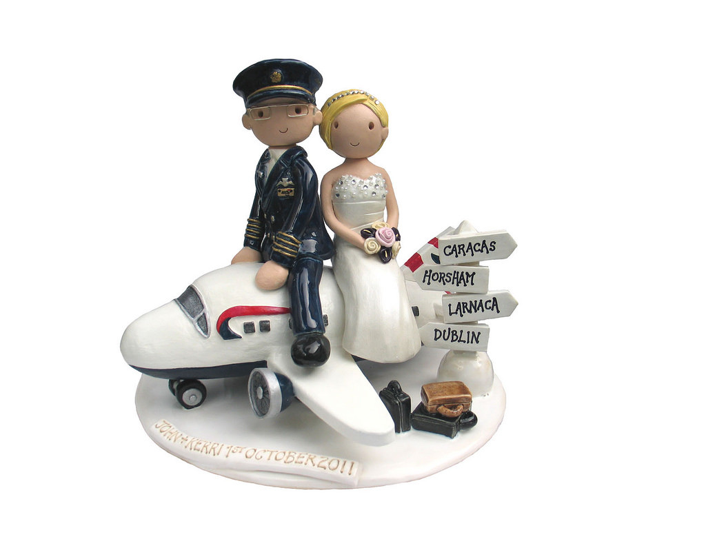 Plane Wedding Cakes
 Airplane cake topper