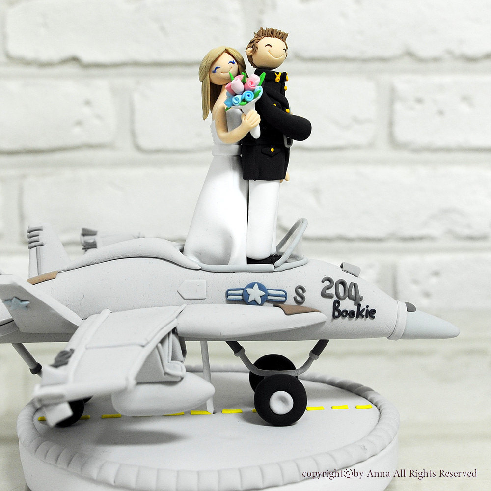 Plane Wedding Cakes 20 Best Fighter Plane Pilot Wedding Cake topper Decoration T