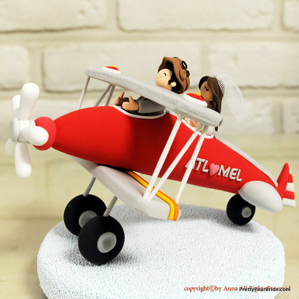 Plane Wedding Cakes
 Etsy Spotlight Retro Aviation Wedding