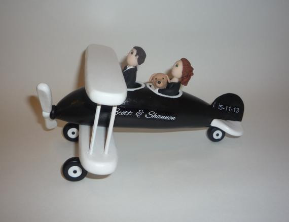 Plane Wedding Cakes
 Items similar to Plane wedding cake topper Airplane