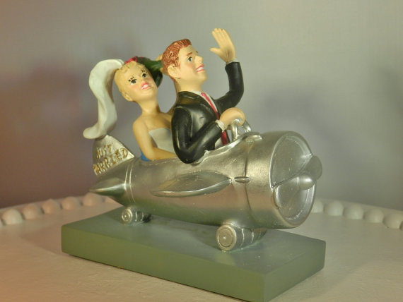 Plane Wedding Cakes
 Airplane Pilot Aviation Plane Wedding Cake Topper Flying