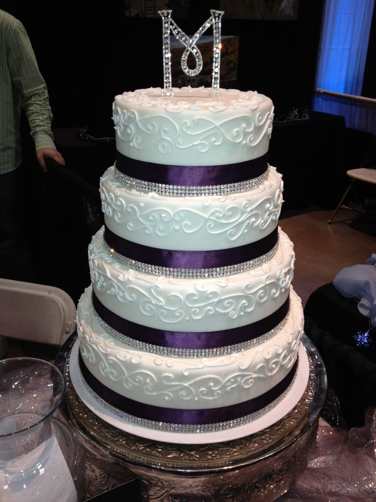 Plum Wedding Cakes
 Jewel tone wedding cake um yes plum and bling