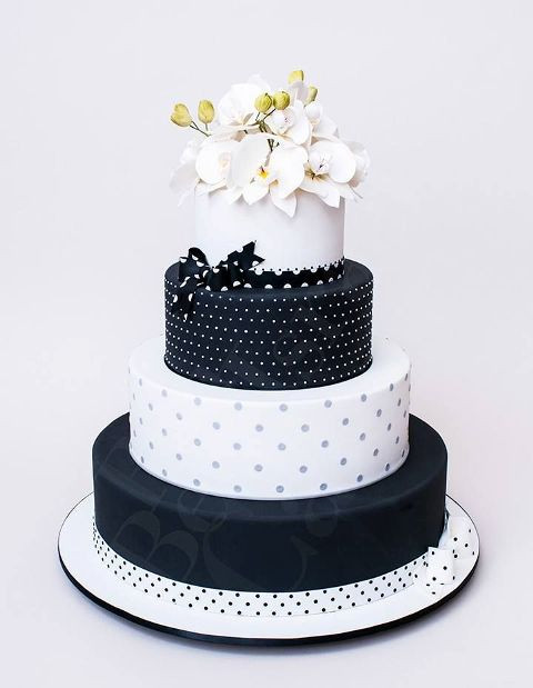 Polka Dots Wedding Cakes
 40 Cheerful And Playful Polka Dot Wedding Cakes