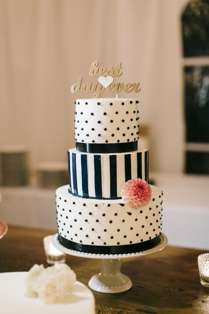 Polka Dots Wedding Cakes
 Polka Dot and Stripe Wedding Cake