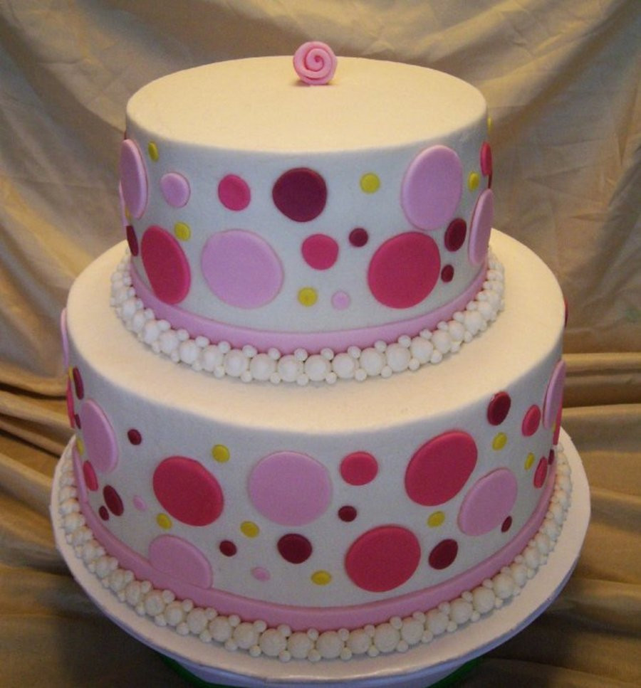 Polka Dotted Wedding Cakes
 Pink Polka Dot Wedding Cake CakeCentral
