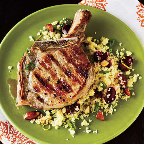 Pork Chops Healthy Recipe
 Pork Chops with Cherry Couscous Healthy Pork Chop