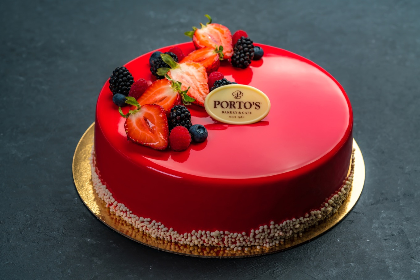 Portos Wedding Cakes Prices
 Strawberry Bavarian Mousse 9" Porto s Bakery