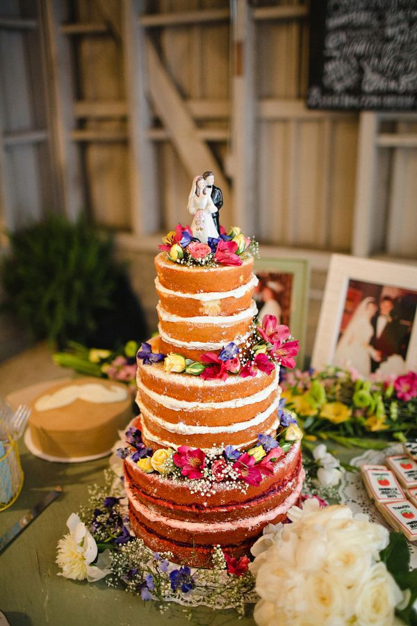 Pound Cake Wedding Cake
 124 best Naked Cakes images on Pinterest