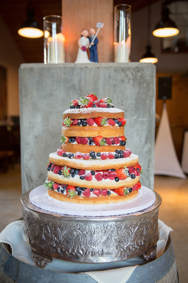 Pound Cake Wedding Cake
 A wedding cake with pound cake tiers whipped cream