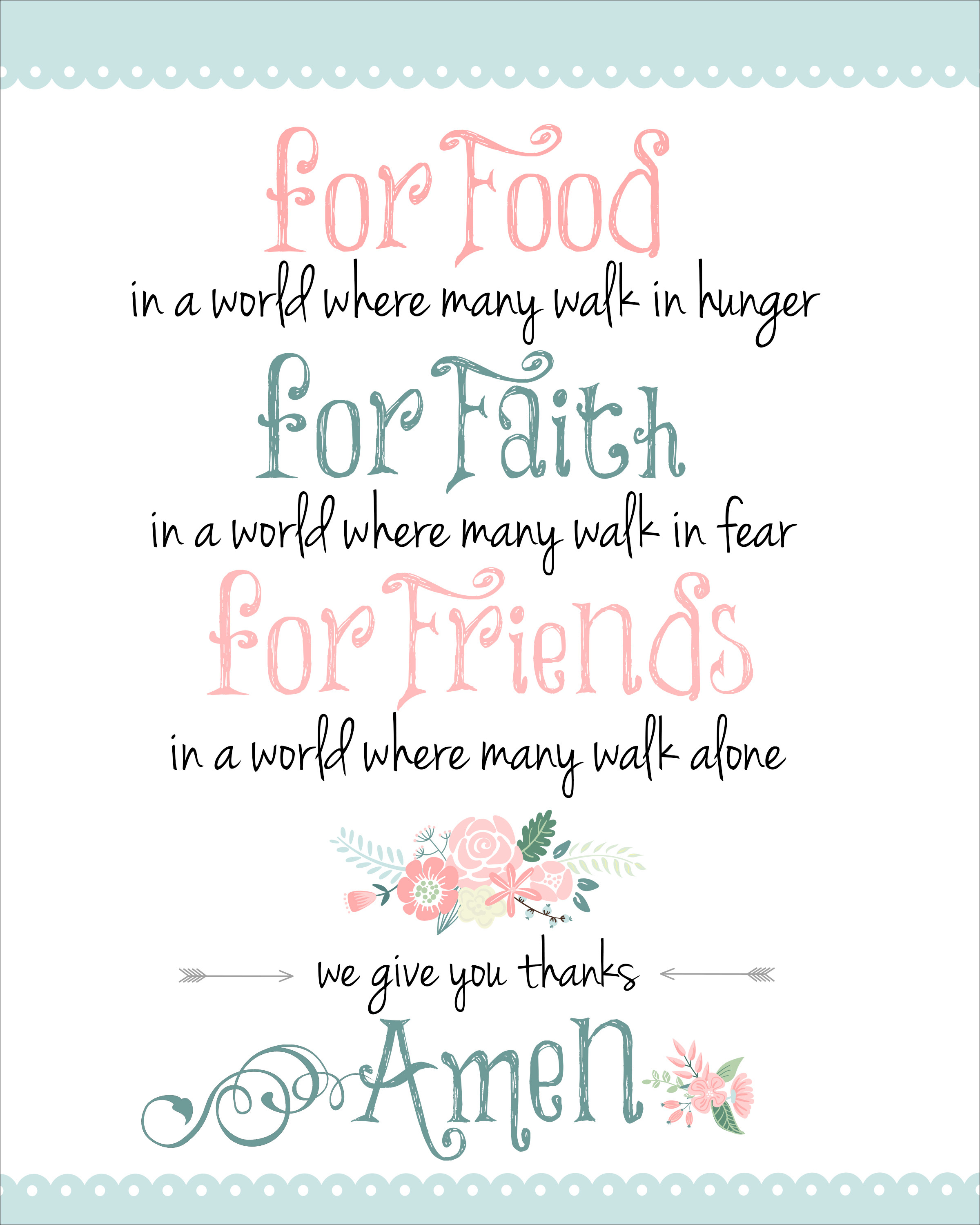 Prayer For Easter Dinner
 Dinner Prayer Free Printable How to Nest for Less™