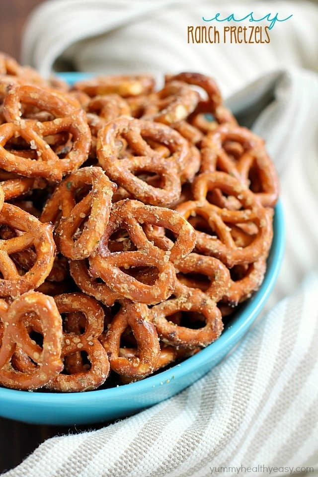 Pretzels Healthy Snack
 Easy Ranch Pretzels Yummy Healthy Easy