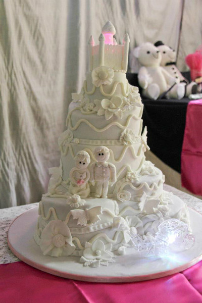 Princess Wedding Cakes
 6 Tier White Princess Wedding Cake by Cakey