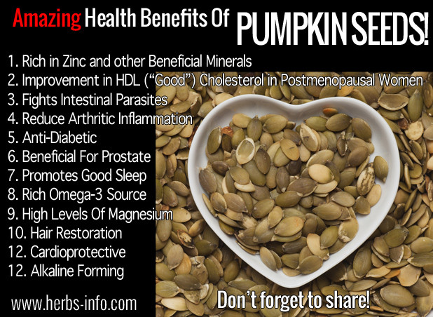 Pumpkin Seeds Healthy
 Amazing Health Benefits Pumpkin Seeds Herbs Info