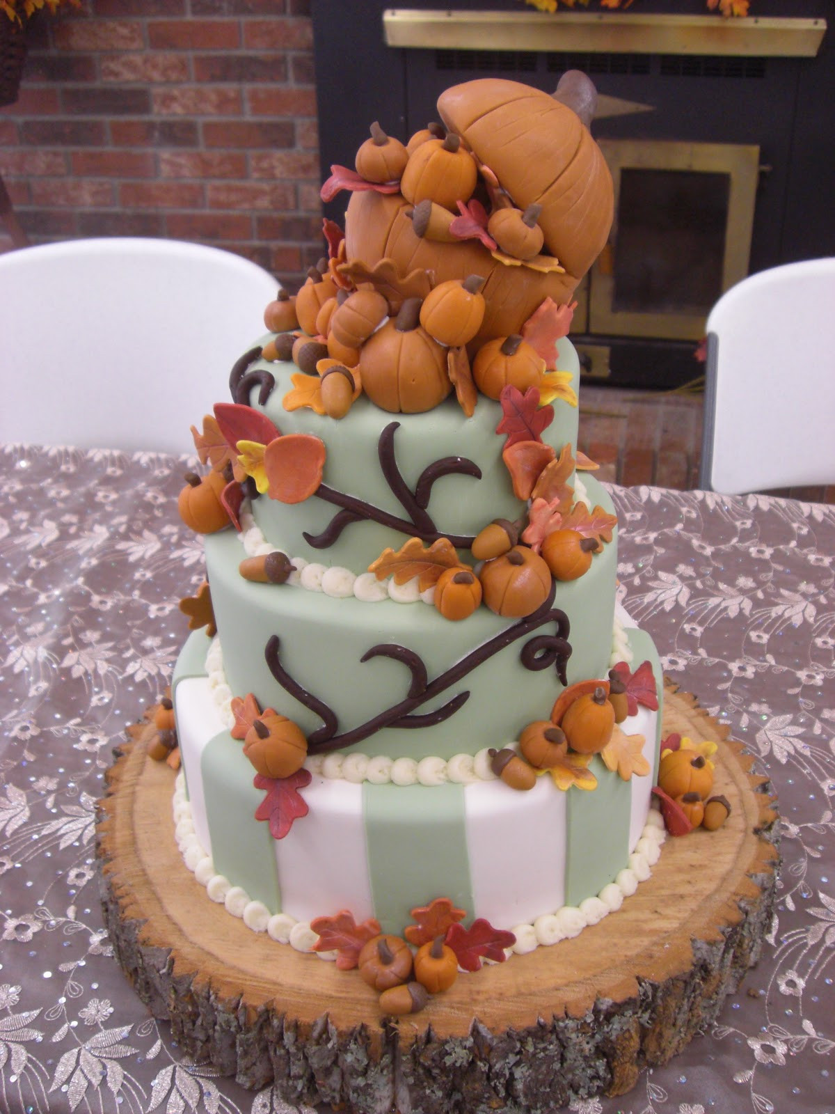 Pumpkin Wedding Cake
 A Little Something Sweet Fall Pumpkin Wedding Cake