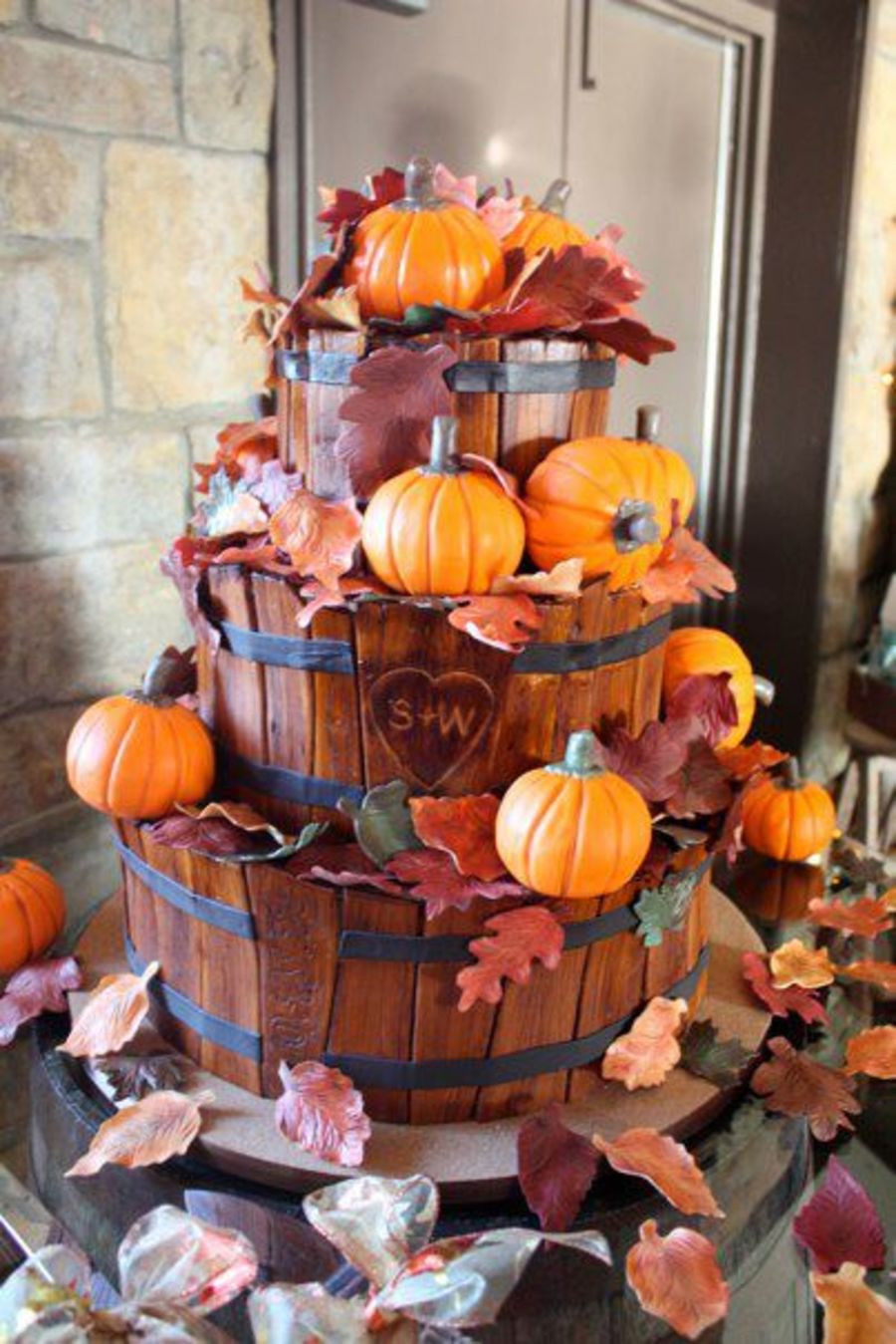 Pumpkin Wedding Cake
 Pumpkin Basket Wedding Cake CakeCentral