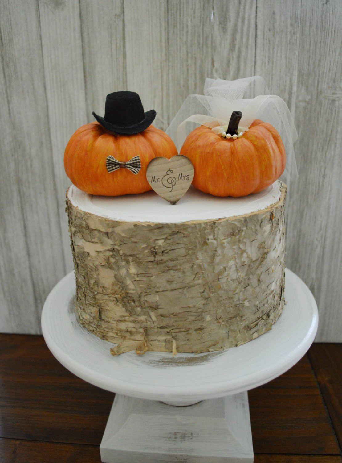 Pumpkin Wedding Cake
 Pumpkin wedding cake topper fall weddings miniature pumpkin