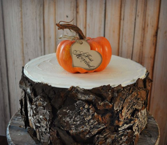 Pumpkin Wedding Cake Toppers
 Fall wedding pumpkin gourd Thanksgiving wedding cake topper