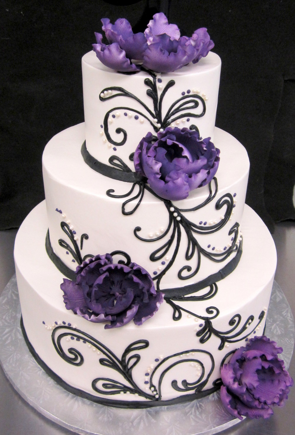 Purple And Black Wedding Cakes
 Weddings — Celebrating Life Cake Boutique