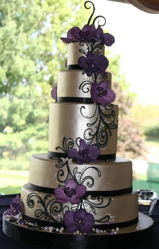 Purple And Black Wedding Cakes
 Purple and Silver Wedding Cakes Wedding and Bridal