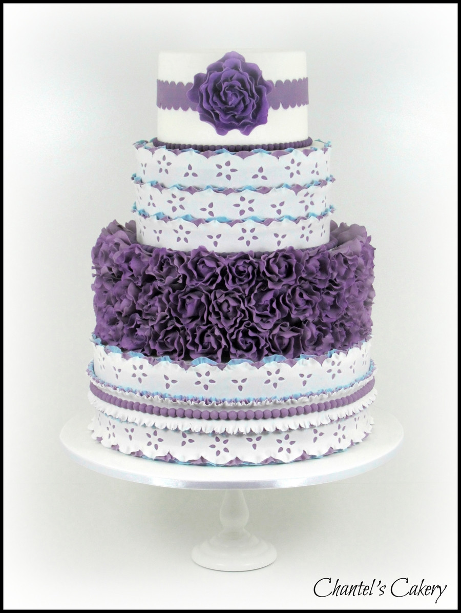 Purple And Blue Wedding Cakes
 Purple And Blue Wedding Cake CakeCentral