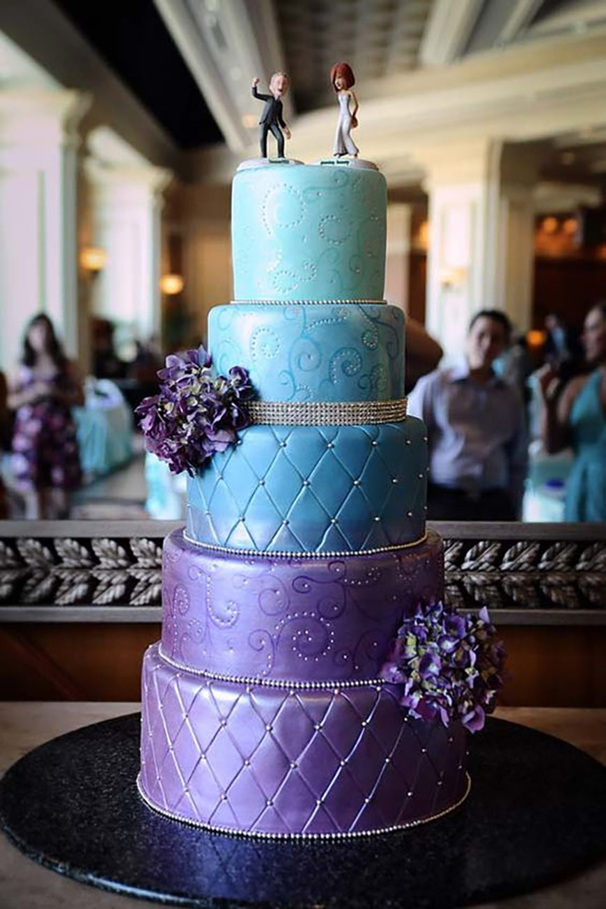 Purple And Blue Wedding Cakes
 Blue and Purple Colour Scheme Wedding Ideas by Colour