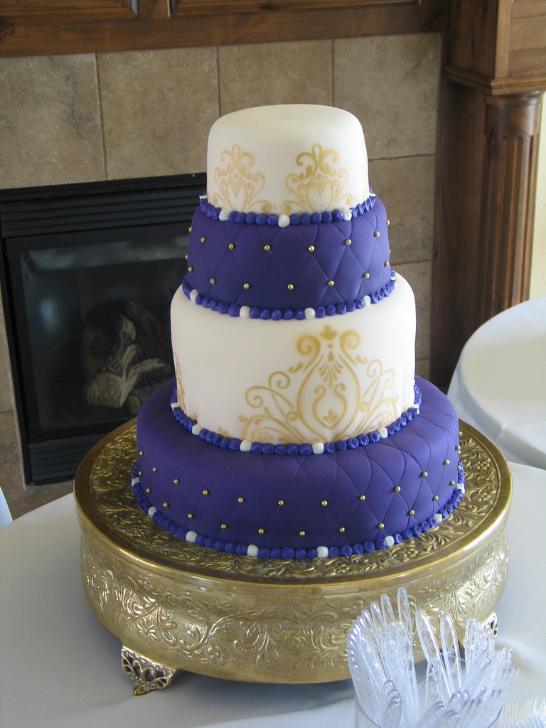Purple And Gold Wedding Cakes
 4 tier Purple and Gold Wedding Cake Rick