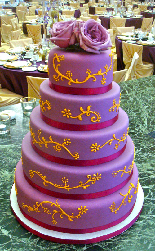 Purple And Gold Wedding Cakes
 Purple Wedding Inspiration Themes Designer Chair Covers