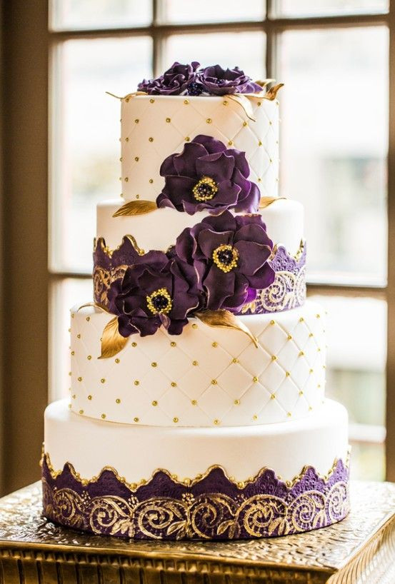 Purple And Gold Wedding Cakes
 5 Unique Wedding Color Palettes